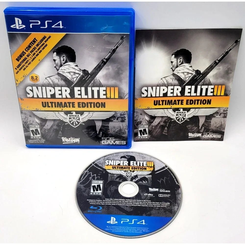 Sniper Elite 3 Ultimate Edition (Sony‎ PlayStation 4, PS4) CIB COMPLETE IN BOX